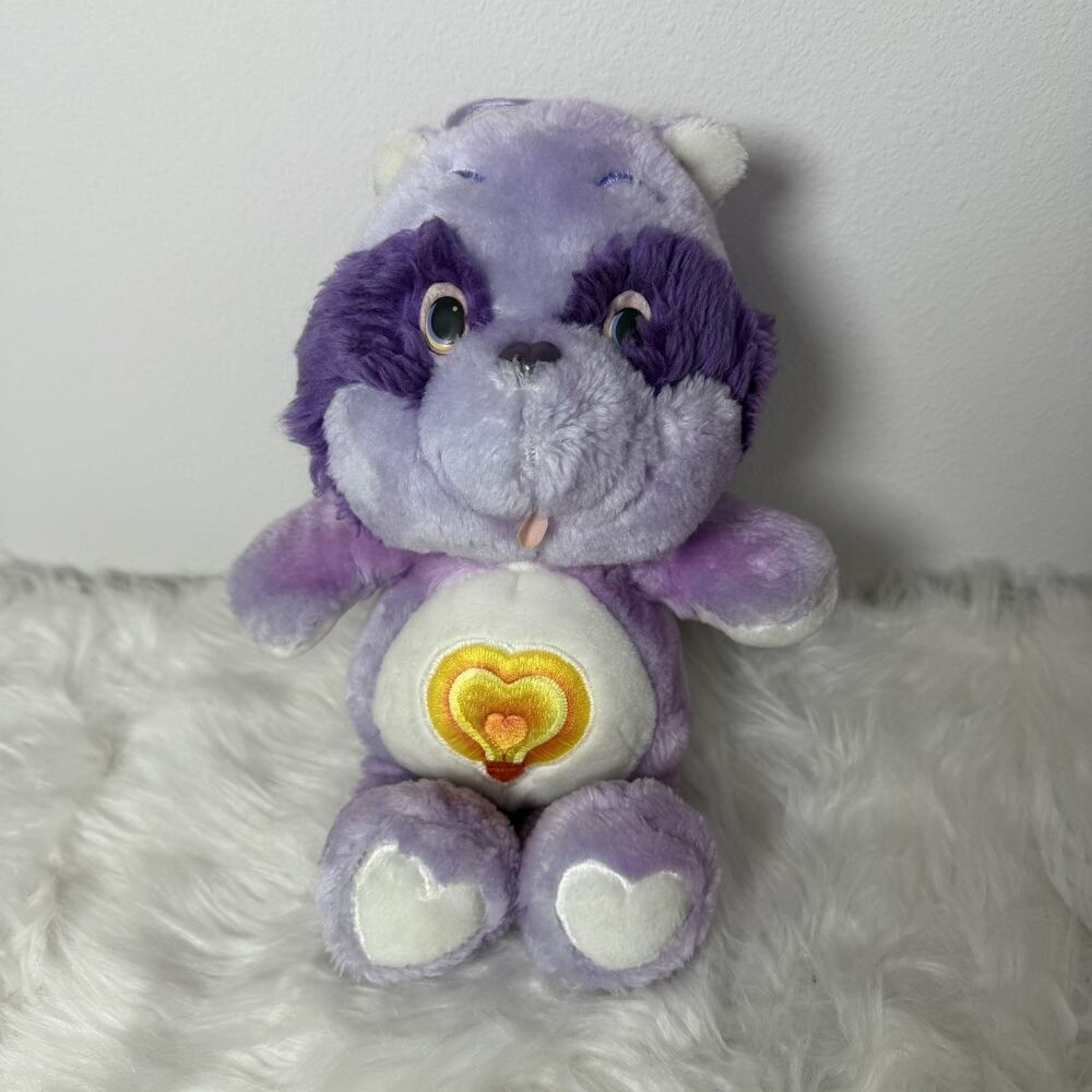Vintage 1984 Kenner Care Bear Cousins Bright Heart Raccoon 13" Plush